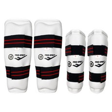 PRO-SPECS PU 跆拳道手臂與腿部護具組, 1套, 白色