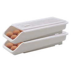 SAENGHWALEN 韓國製防碎保鮮滑動雞蛋收納盒, 白色