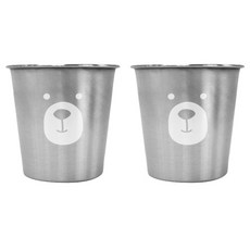 kitchen U 幼兒用小熊304不鏽鋼杯, 單一顏色, 200ml, 2個