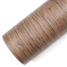 ROSEROSA 復古木紋飾條室內裝飾貼膜自黏條狀貼紙 SPG517, 棕灰色, 20cm x 10m