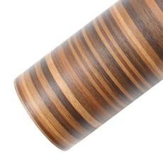 ROSEROSA 特殊木紋線板室內貼膜 自黏條狀貼紙 SPG552, 棕色 + 米色, 20cm x 20m