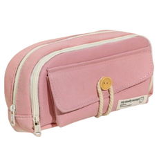 일상속반짝 수납 파우치필통, 핑크, 1개