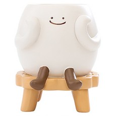 Homeflow 各種可愛表情迷你花盆 03, 混合顏色