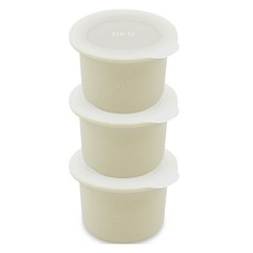 DKU 迷你膠囊型副食品矽膠收納盒, 35ml, 3個, Ivory