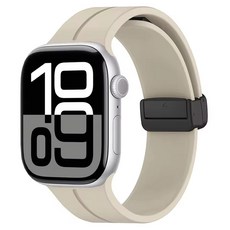 커버72 애플워치 마그네틱 디버클 실리콘 스트랩 38 / 40 / 41mm, 스타라이트, 1개 스타라이트, 1개