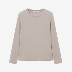 베이직하우스 여성용 레귤러핏 크루넥 긴팔 티셔츠 LZTS3215