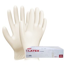 G CLUB 乳膠手套 100入, 白色, 迷你(XS), 1個