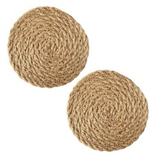 아메리칸로드 빈티지 밀짚 플레이트 테이블 식탁매트 YK145, 베이지, 2개, 24cm