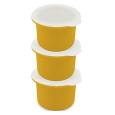 DKU 迷你膠囊型副食品矽膠收納盒, 35ml, 3個, 芥末