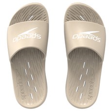 speedo 女款 Logo 運動拖鞋 8-12230167, CREAM(8-1223016706), 270~275