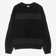 JUCY JUDY 女款 J 編織拼接套頭寬鬆版型針織衫 JYKT72AB