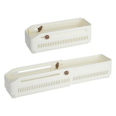 플라라 마이핏 길이조절 수납 정리함, 2개, 아이보리