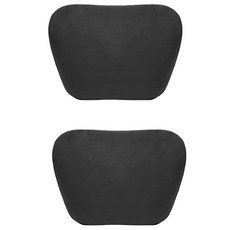 Ez2mk 극세사 벨벳 머리받침 목쿠션 MS-400, 블랙, 2개