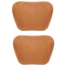 Ez2mk 극세사 벨벳 머리받침 목쿠션 MS-400, 브라운, 2개