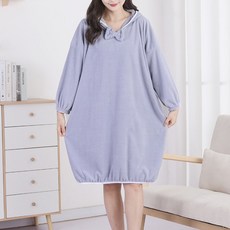 長袖浴袍, 1個, 麻灰色