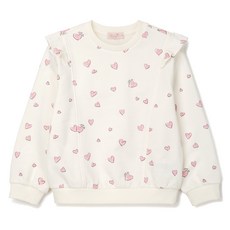 Perimitz 女童款粉紅愛心滿版大學T P2515T18306