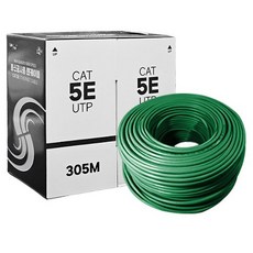 랜스타 UTP CAT5E 단선 24AWG 랜케이블 LS-C5U305GN, 1개, 305m
