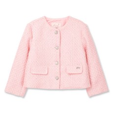 Perimitz 女童愛心鈕扣粗花呢外套 P2511J057101