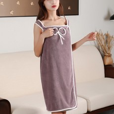 吸水性佳的浴袍, 紫羅蘭色緞帶, 1個