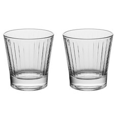 아메리칸로드 심플 스트라이프 홈카페 다용도 유리컵 240ml RK2383, 투명, 2개