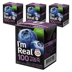 I'm Real 100高濃縮藍莓果汁, 4入, 120ml