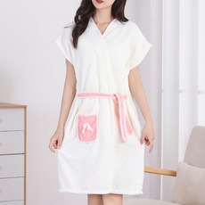 inart 吸水力佳的浴袍 95 x 140 cm, 白色, 1個