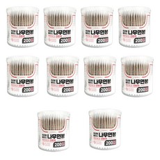 KOREA HOUSE UH家居裝飾 盒裝木棉花棒, 10個, 200入