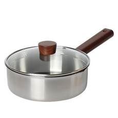 QUEEN SENSE 電磁爐適用 安心316不鏽鋼單柄淺底鍋, 20cm, 1個, 混合色