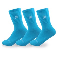 까스텔바작 여성용 자수 컬러 메쉬 크루삭스 CSW-192 3켤레, TYPE K 블루, 1세트