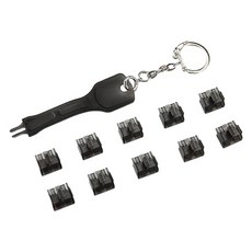 랜스타 잠금장치 보안키 + LC 광케이블 락포트 10p 세트 LS-LCC-SET-BK, 1세트