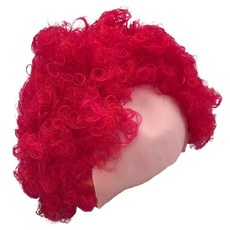 파티공구 마빡이 대머리 가발 파마, 레드, 1개