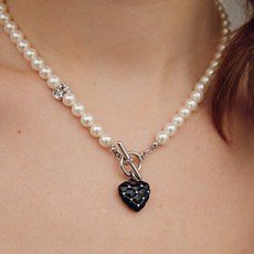 여성용 퀄팅 하트 목걸이 VH239ONE009B