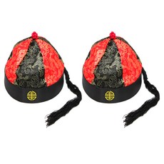 派對道具帽 大, 2個, 黑紅色