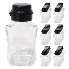 大京 細長方形PET瓶 + 黑色瓶蓋套組, 50個, 100ml