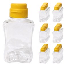 大京 細長方形PET瓶 + 黃色瓶蓋組, 150ml, 40個