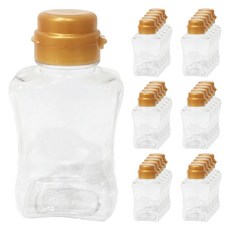 大慶 細長方形PET瓶 + 金色瓶蓋組合, 80個, 150ml