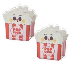 레드캐비넷 일러스트 아크릴 다용도 브러쉬 보관함, 팝콘, 2개