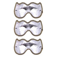 Party09 高級蝴蝶面具, 銀色, 3個