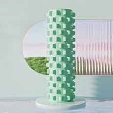凸點泡棉按摩滾筒, 1個, 綠色