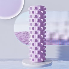 딥밸런스 피트니스 럼블 돌기폼롤러 마사지 필라테스 폼룰러, 퍼플, 1개