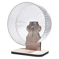 Lanboer 倉鼠可調高度木製支架滾輪, 白色, 1個