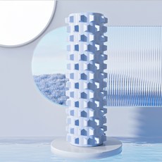 凸點泡棉按摩滾筒, 1個, 藍色