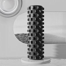 凸點泡棉按摩滾筒, 1個, 黑色