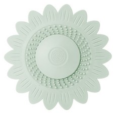 몬드스팟 주방 욕실 싱크 해바라기 실리콘 하수구 냄새 막힘 벌레 푸시 덮개 커버 YY57568, 그린