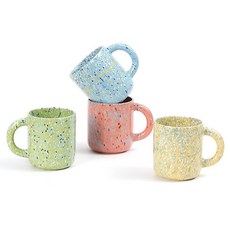 Folmarket Stella 馬克杯4件組 390ml, 1套, A組(花園綠, 太平洋藍, 珊瑚粉, 芥末黃)