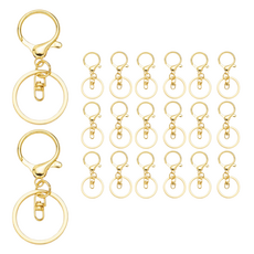 明亮生活 飾品配件 旋轉掛鉤, 金色, 20個