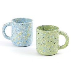 Polmarket Stella 馬克杯兩件組 390ml, 太平洋藍, 花園綠, 2個