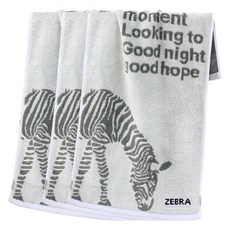 파라다이소 PDS리빙 스타일리시 얼룩말 뱀부 타올 73cm x 33cm 130g 30수 뱀부얀, 그린, 3개