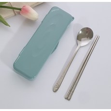 Bachen 學生 / 女性用湯匙筷子 + 收納盒組 小, 薄荷綠(收納盒), 湯匙1p+筷子1p+收納盒1p, 1套