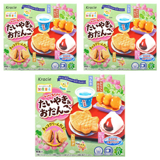 Kracie 葵緹亞 知育菓子 創意DIY 和風甜點小達人, 簡單有趣，訓練孩童的創造力, 不添加防腐劑，使用天然色素, 39g, 3盒